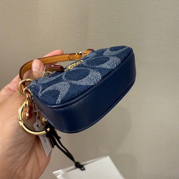 Coach CZ085 Mini Nolita Bag Charm In Signature Denim - Picture 6 of 6